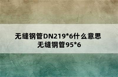 无缝钢管DN219*6什么意思 无缝钢管95*6